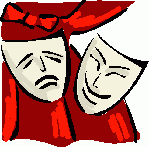 Comedy and tragedy theatre masks