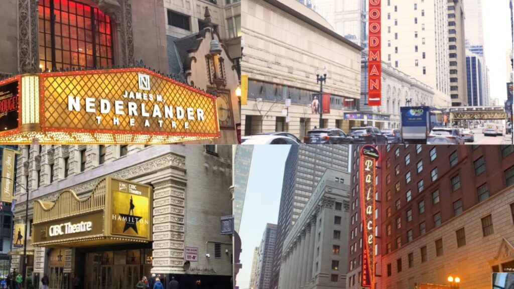 Chicago theater venues guide showing multiple Chicago theatres and their locations across the city